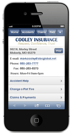 m.cooleyinsuranceagency.com website preview